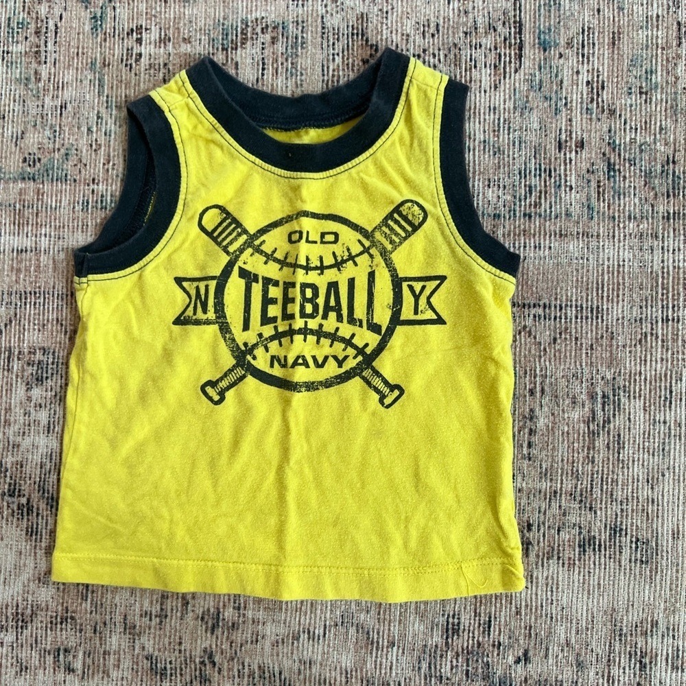 Old Navy Kids Bright Yellow Tee Ball Tank
